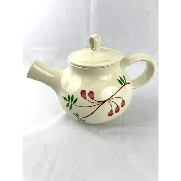VTG 1997 Holiday Teapot Handcrafted Bath & Body Works 12" X 9" Exclusive Berry - Picture 4 of 14
